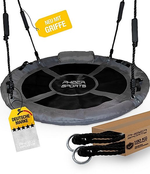 PHIBER-SPORTS Nestschaukel Outdoor Kinder - Ø 100cm - Mit Kissen + Haltegri günstig online kaufen