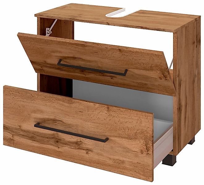 welltime Waschbeckenunterschrank "Luena" Breite 70 cm, mit Siphonausschnitt günstig online kaufen