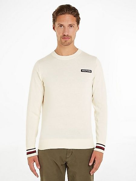 Tommy Hilfiger Strickpullover GLOBAL STRIPE CREW NK Global-Streifen auf Ärm günstig online kaufen