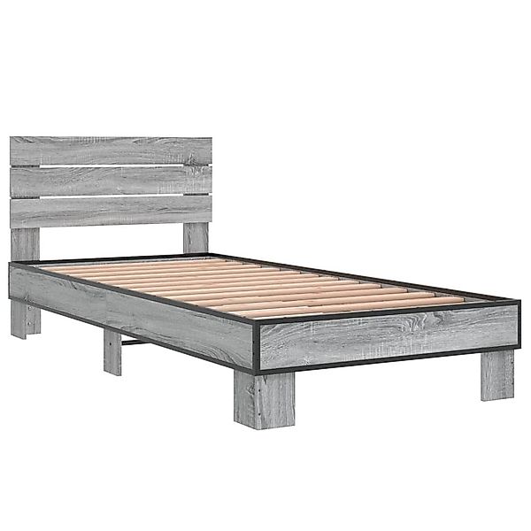 vidaXL Bett Bettgestell Grau Sonoma 90x200 günstig online kaufen