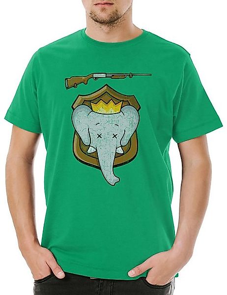 Urban Backwoods Print-Shirt Urban Backwoods Elephant Trophy Herren T-Shirt günstig online kaufen