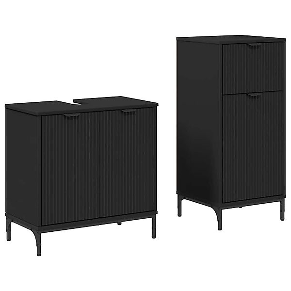 vidaXL Badezimmer-Set Badezimmermöbel Set mit Regal günstig online kaufen