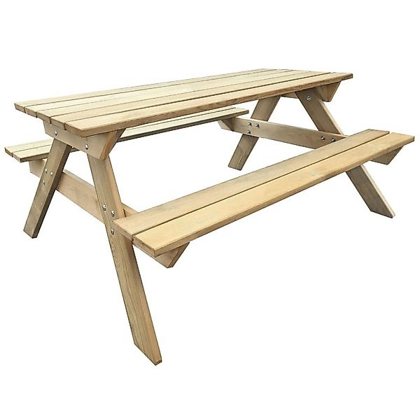 vidaXL Gartentisch Picknicktisch 150x135x71,5 cm Holz günstig online kaufen