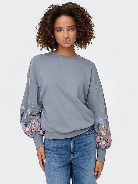 ONLY Sweatshirt ONLBROOKE L/S O-NECK FLOWER SWT Baumwollmischung, regular f günstig online kaufen