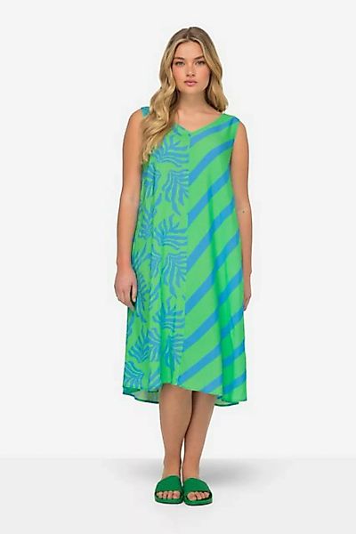Laurasøn Jerseykleid Kleid A-Line Print-Mix V-Ausschnitt ärmellos günstig online kaufen