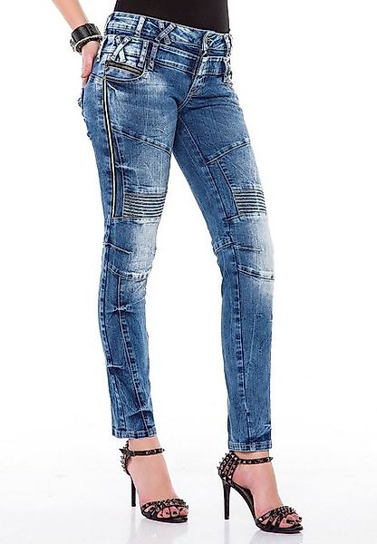 Cipo & Baxx Slim-fit-Jeans mit doppeltem Taillenbund in Skinny Fit günstig online kaufen