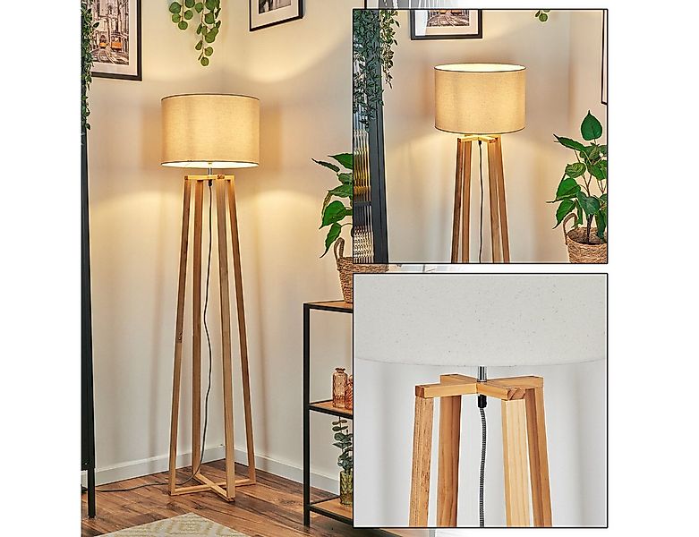 hofstein Stehlampe Stehlampe aus Holz/Metall im skandinavischen Design, Ste günstig online kaufen