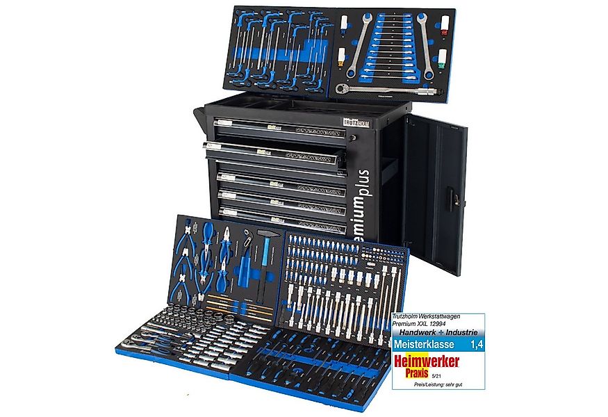 TRUTZHOLM Werkstattwagen Werkzeugwagen Premium XXL mit Werkzeug 840mm Breit günstig online kaufen