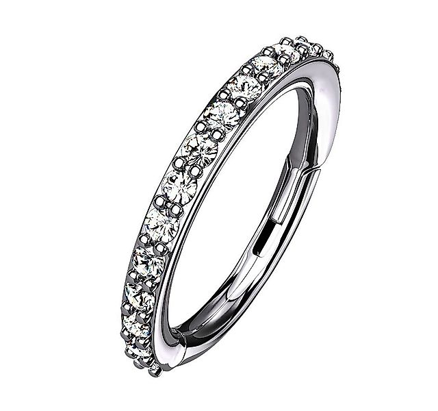 Taffstyle Nasenpiercing Piercing Segmentring Scharnier Clicker Kristall, Ri günstig online kaufen