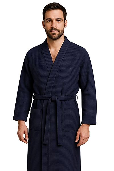 Badekönig Herrenbademantel Badekönig Waffelpique Bademantel aus günstig online kaufen