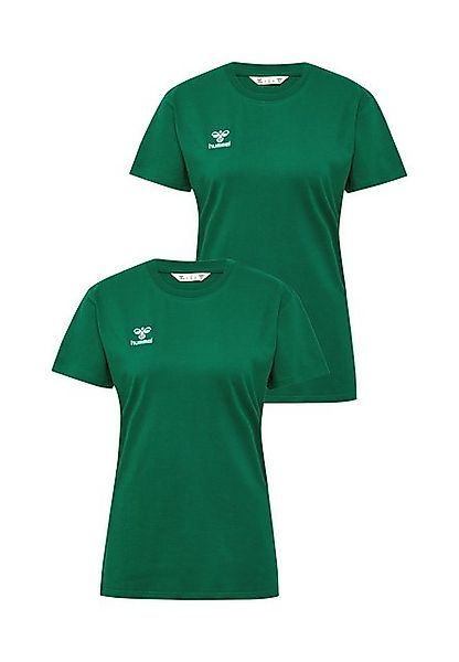 hummel T-Shirt 2er-SET Sport T-Shirt Rundhals Regular fit mit Logo (2-tlg) günstig online kaufen