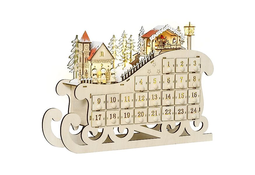 MC Star befüllbarer Adventskalender zum Befüllen 24 Schubladen mit LED-Lich günstig online kaufen