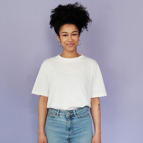 Damen T-shirt Aus Bio-baumwolle (Weiß) günstig online kaufen