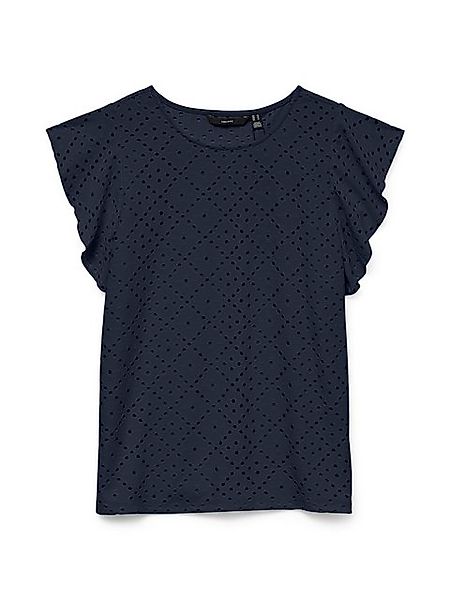 Vero Moda Blusenshirt Atmungsaktive Struktur mit Lasercuts, Kurzarm VMTASSA günstig online kaufen