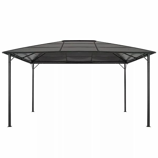 Gartenpavillon Mit Dach Aluminium 4×3×2,6 M Schwarz günstig online kaufen