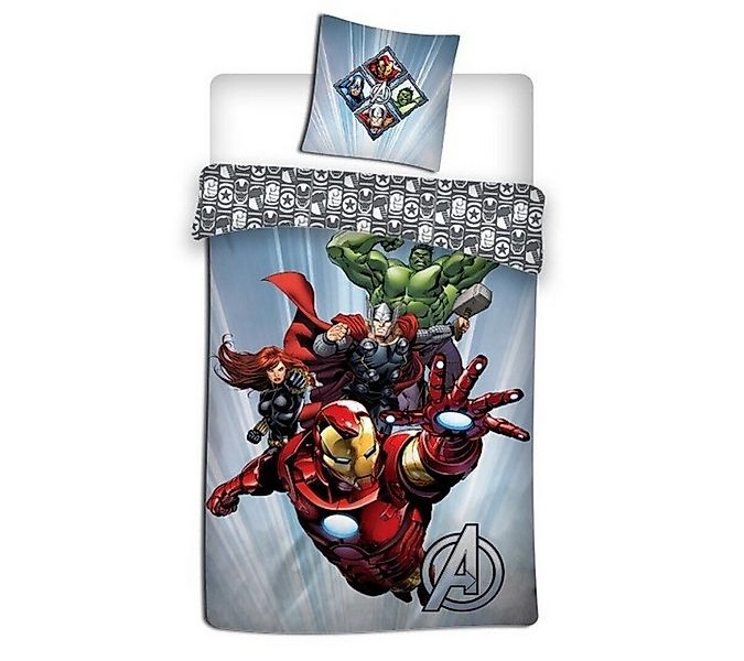 MARVEL Bettwäsche Marvel Avengers Bettwäsche Set, Mikrofaser, 2 teilig, 135 günstig online kaufen