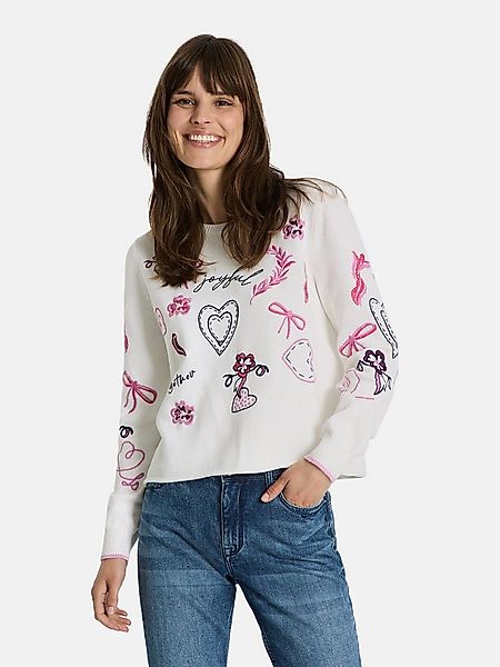 Lieblingsstück Strickpullover DoritaL mit verspielten Stickereien günstig online kaufen