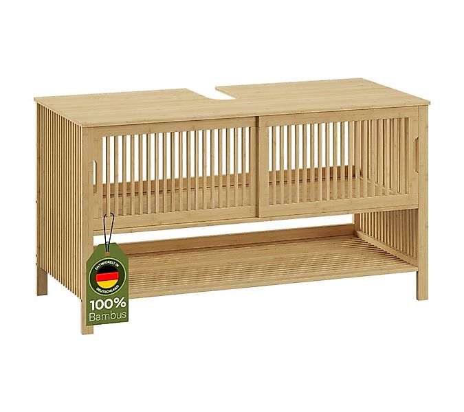 Bellamio Waschbeckenunterschrank Sava (natur) aus Bambus, 100 x 45 x 60 cm günstig online kaufen