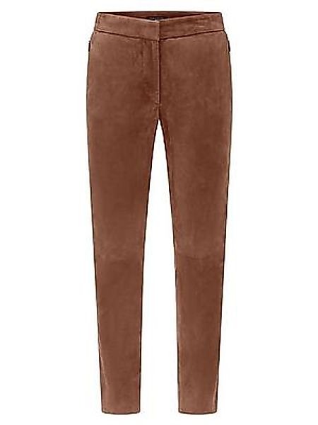 Knöchellange Lederhose Fadenmeister Berlin beige günstig online kaufen