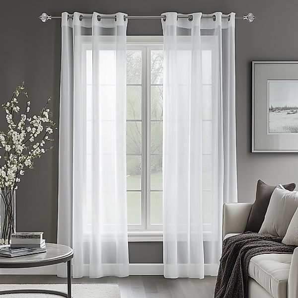 Deconovo Vorhang Transparent Gardinen Wohnzimmer Voile günstig online kaufen