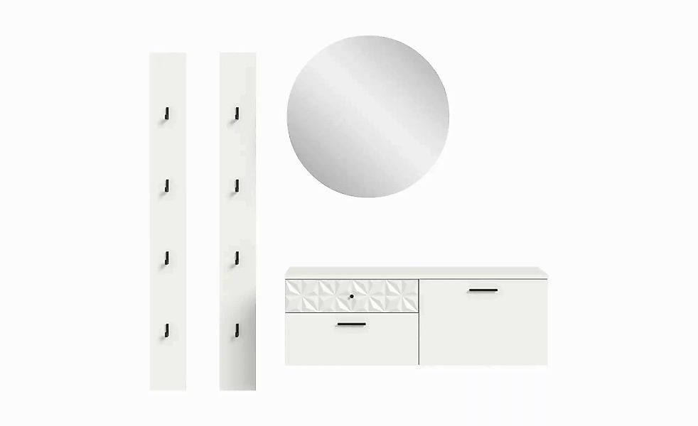 Garderobenkombination  Prisma ¦ weiß ¦ Maße (cm): B: 172 H: 192 T: 34.0 Gar günstig online kaufen