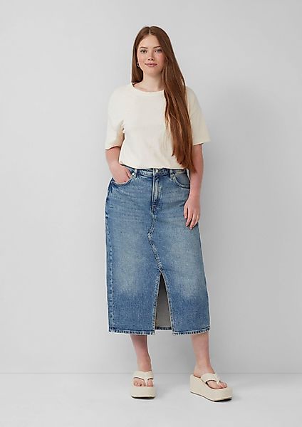 QS Midirock Rock Denim Midi-Rock günstig online kaufen