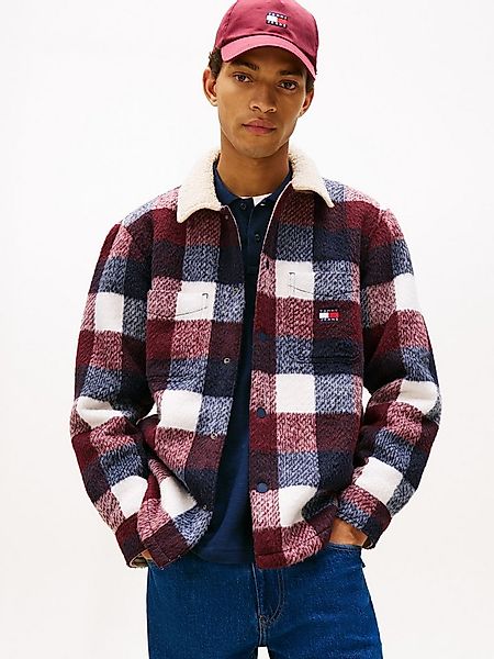 Tommy Jeans Karohemd CHECK TEDDY OVERSHIRT Overshirt Jacke Holzfäller kRegu günstig online kaufen