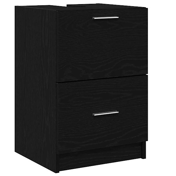 vidaXL Badezimmerschrank mit Tür Schwarz Eichen-Optik 40 x 37 x 59 cm 86881 günstig online kaufen