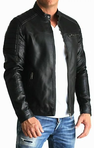 Jack & Jones Lederjacke stilvolle Bikerjacke aus Kunstleder Zeitlose Kunstl günstig online kaufen