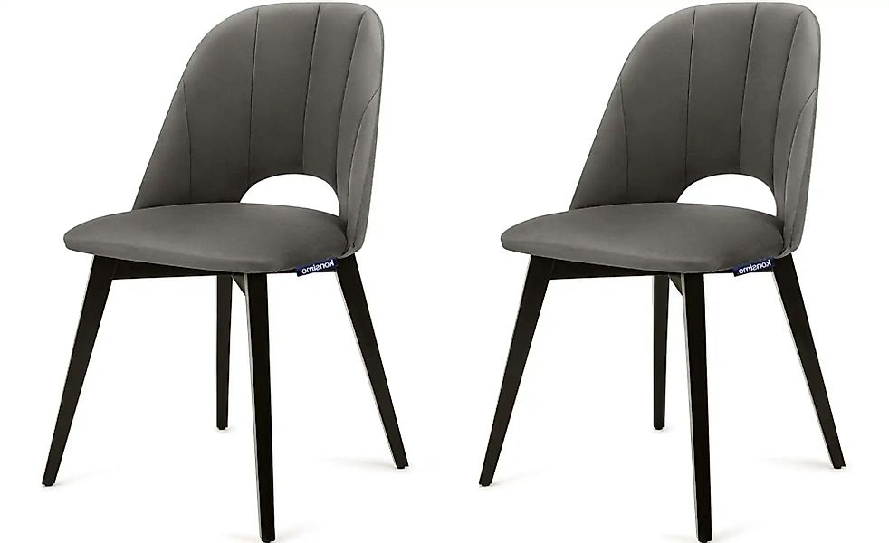 KONSIMO Polsterstuhl 2er-Set   ¦ grau ¦ Maße (cm): B: 48 H: 86 Stühle > Pol günstig online kaufen