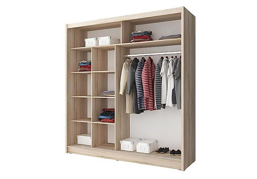 Xlmoebel Kleiderschrank Neue Garderobe mit 200cm Mehrzweck-Schrankregalen z günstig online kaufen