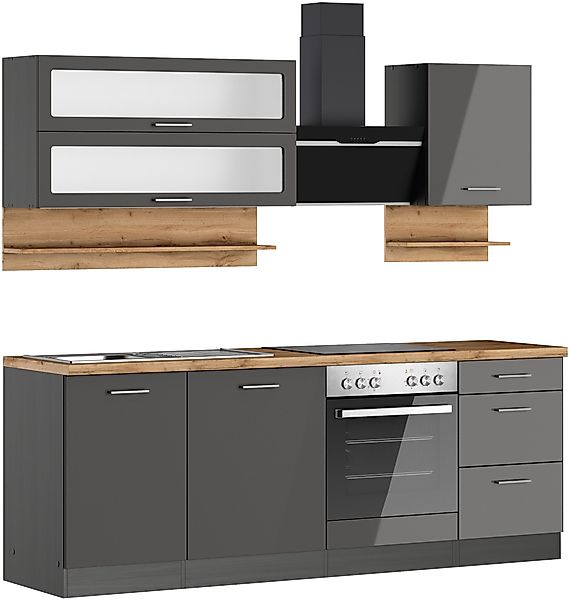 KOCHSTATION Küchenzeile KS-Milan, 220 cm breit, günstig online kaufen