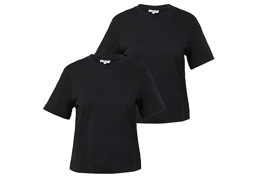 s.Oliver T-Shirt mit überschnittenen Schultern (Set, 2-tlg., 2er Pack) Rund günstig online kaufen