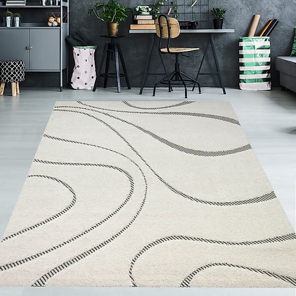 TeppichHome24 Teppich Flauschiger Teppich mit creme, günstig online kaufen