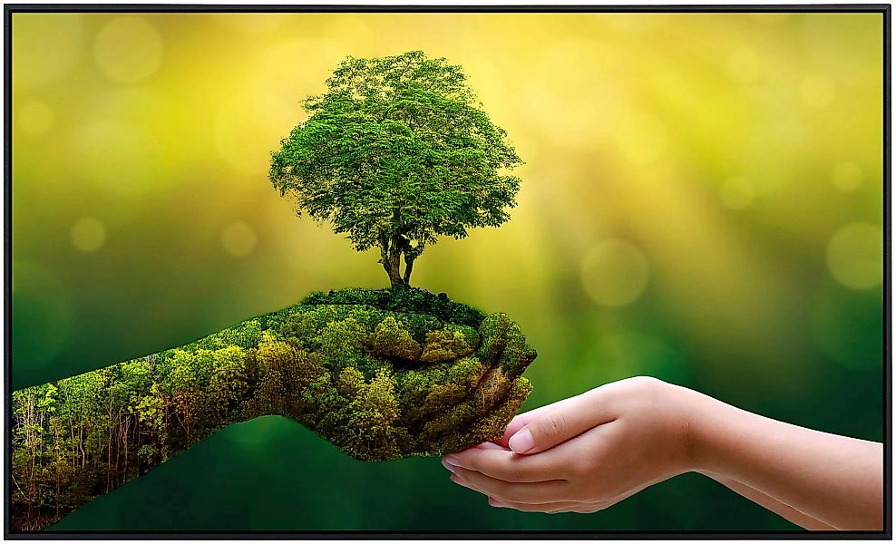 Papermoon Infrarotheizung »Hände mit Baum«, sehr angenehme Strahlungswärme günstig online kaufen
