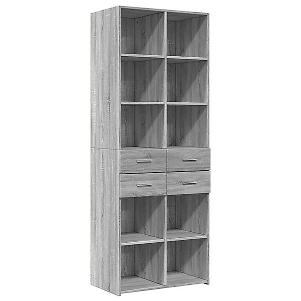 vidaXL Highboard Grau Sonoma 70x42,5x185 cm Holzwerkstoff 3281467 günstig online kaufen