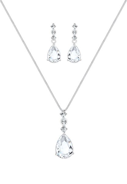Elli Premium Schmuckset Tropfen Weiß 925 günstig online kaufen