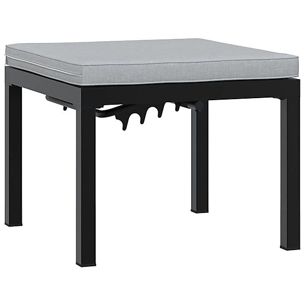 vidaXL Hocker Gartenhocker mit Kissen Schwarz günstig online kaufen