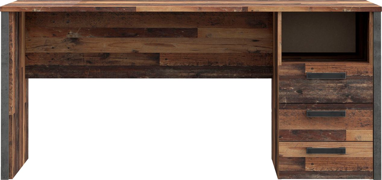 FORTE Schreibtisch "Clif" Computertisch mit Schubladen, Industriedesign, Br günstig online kaufen