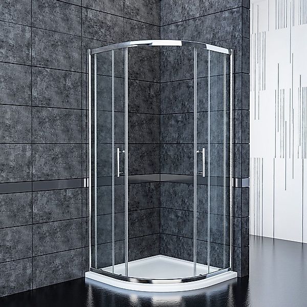 SONNI Runddusche Duschkabine rund,80cm-100cm,Viertelkreis,Eckdusche,Schiebe günstig online kaufen