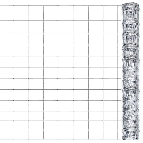 vidaXL Gartenzaun Verzinkter Stahl 50x1,25 m Silbern 149514 günstig online kaufen