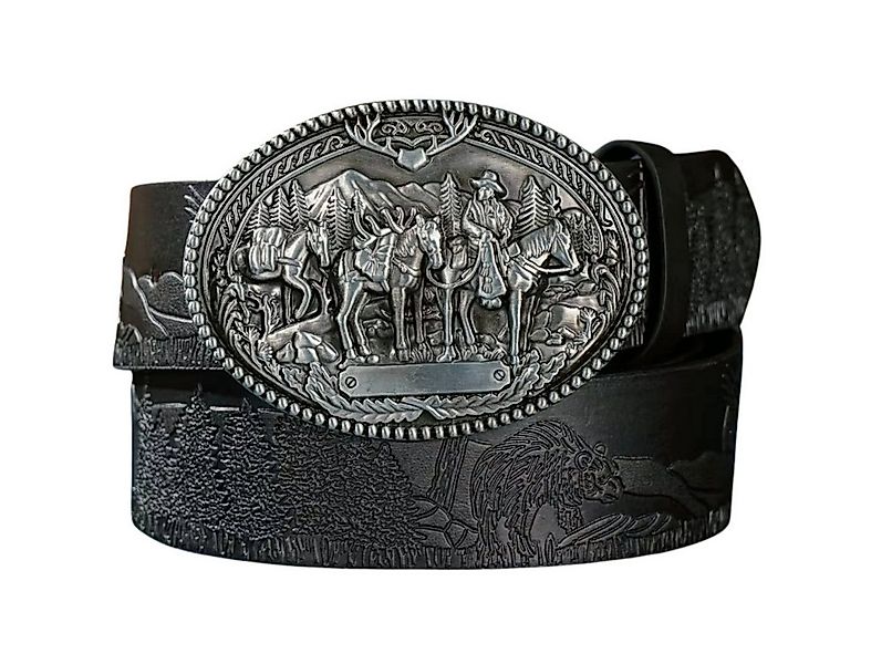 Ware aus aller Welt Koppelgürtel Rustikaler Western - Gürtel mit Cowboy Gür günstig online kaufen