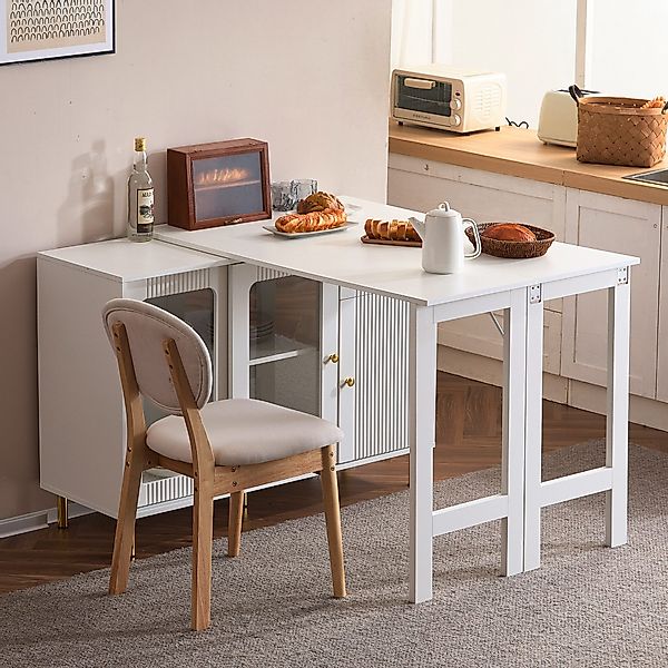 Flieks Sideboard mit klappbarem Ausziehtisch 360° günstig online kaufen