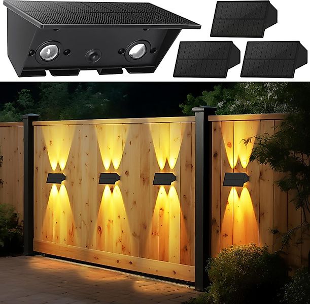 ZMH Außen-Wandleuchte 1/2/4ER Wandleuchte Solar für Außen 3000K Up and Down günstig online kaufen