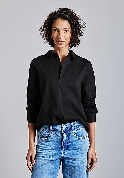 STREET ONE Langarmbluse im soften Baumwoll-Mix günstig online kaufen