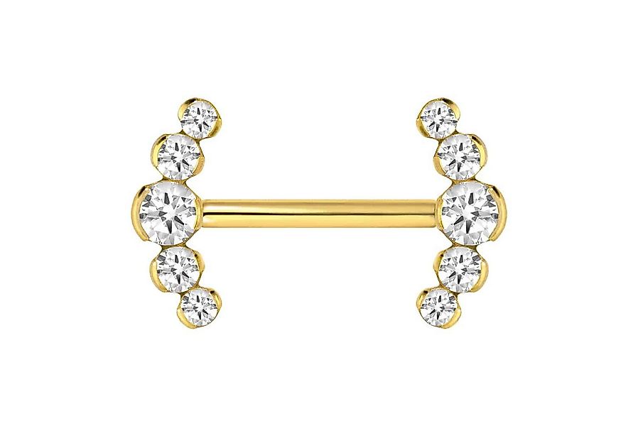 PIERCINGLINE Brustwarzenpiercing Titan Barbell mit Push Fit 5 KRISTALLE (Ba günstig online kaufen