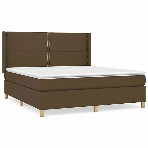 vidaXL Boxspringbett mit Matratze Dunkelbraun 180x200 cm Stoff1395081 günstig online kaufen