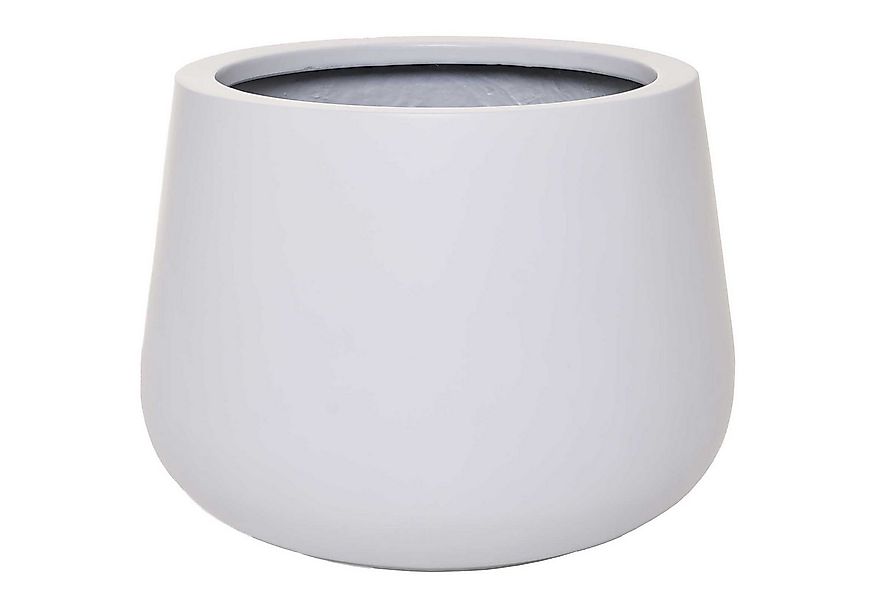VIVANNO Blumentopf Fiberglas GIRAR Rund - Weiß Matt (1 St), 36x28 cm günstig online kaufen