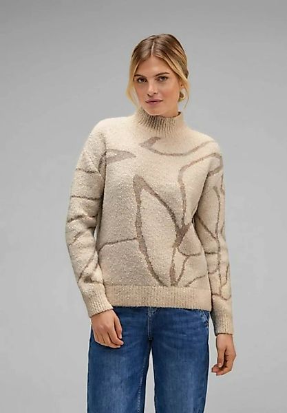 STREET ONE Strickpullover Boucle Dessin Sweater mit Stehkragen günstig online kaufen