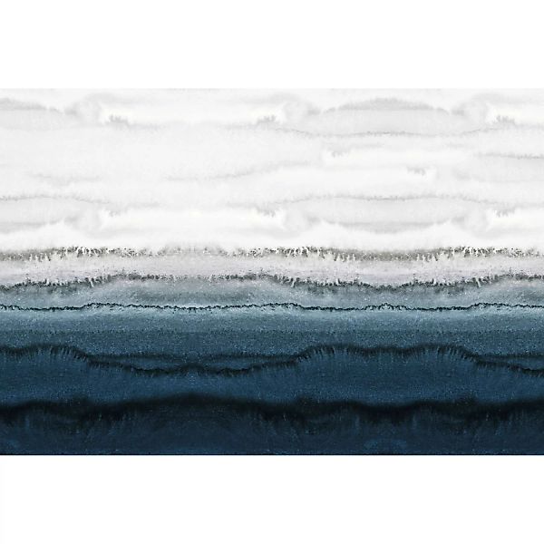 Fototapete Landschaft Aquarell Abstrakt Blau Weiß 4,00 m x 2,70 m FSC® günstig online kaufen